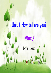 PEP六年级下册英语第一单元课件