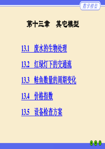 《数学模型》第十三章其他模型教案.