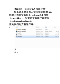 Radminviewer3.4安装手册