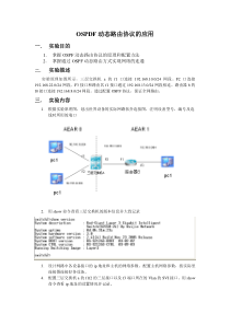 OSPF动态路由协议的应用