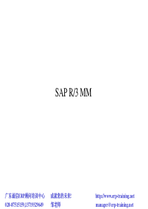 SAPMM培训资料