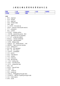 PCB工程英文确认常用词及常用语句