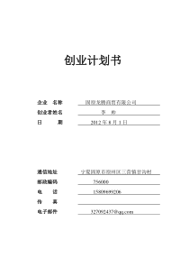 SYB创业计划书模板.李帅