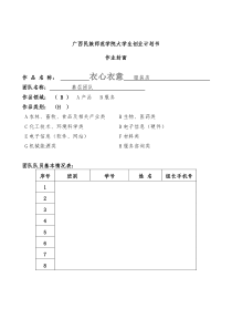 SYB服装创业计划书