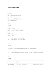 PostgreSql配置优化