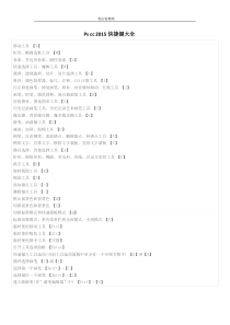 Pscc2015快捷键大全