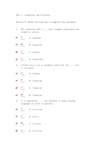 unit3新标准大学英语视听说综合教程网上作业答案