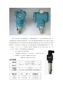 SP-801-2型通用压力变送器说明书