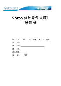 SPSS报告册