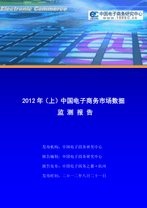 XXXX年中国电子商务市场数据