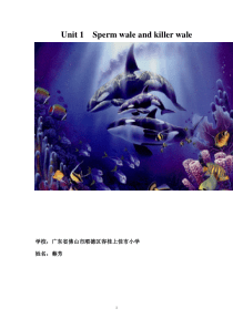 《Spermwaleandkillerwale》—英语-蔡芳-广东省佛山市顺德区容桂上佳市小学