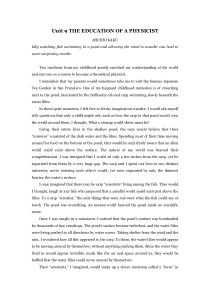 Unit9THEEDUCATIONOFAPHYSICIST课文翻译大学英语四