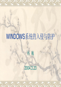 WINDOWS系统的入侵方法1