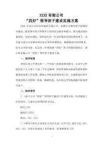 xxXX有限公司“四好”班子建设方案