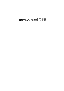 FortifySCA安装使用手册