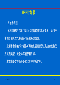 HSE培训用计划书