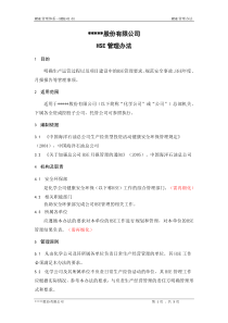 HSE管理办法