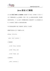 Java语言入门教程