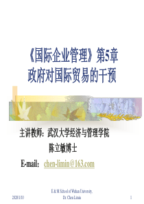 L5政府对国际贸易的干预