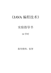Java实验指导书