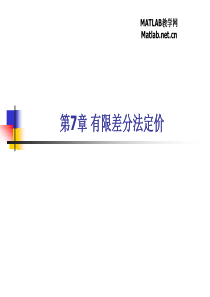 matlab教程ch8有限差分法定价