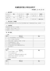模具钳工岗位说明书