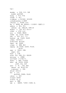 高中英语必修七单词表
