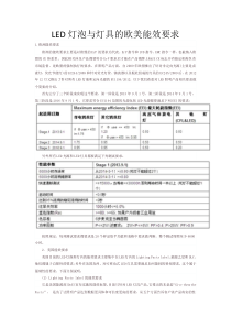 LED灯泡与灯具的欧美能效要求
