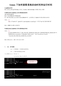 Linux下如何查看系统启动时间和运行时间