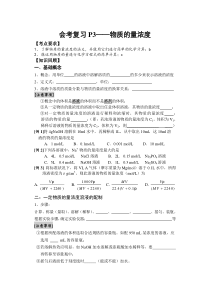 P3会考复习物质的量浓度