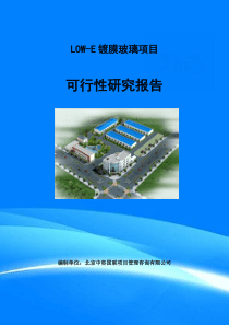 LOW-E镀膜玻璃项目可行性研究报告(目录)