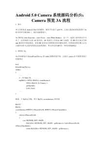 Android50Camera系统源码分析(5)Camera预览3A流程