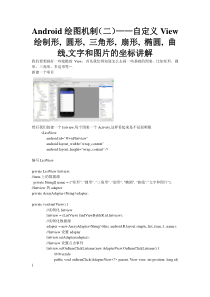 Android绘图机制(二)自定义View绘制形,圆形,三角形,扇形,椭圆,曲线,文字和图片的坐标讲