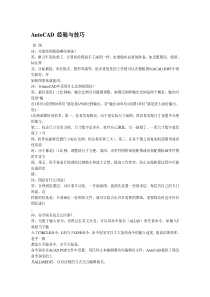 AutoCAD经验与技巧