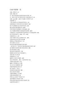 CAD快捷键一览