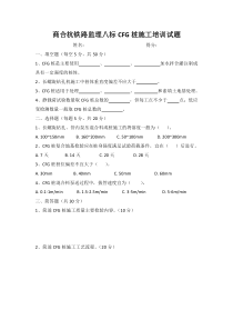 CFG桩培训试题
