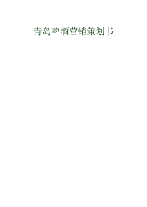 C组-青岛啤酒营销策划书