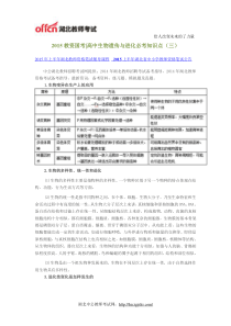 2015教资国考-高中生物遗传与进化必考知识点(三)