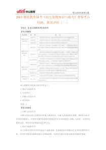 2015湖北教资国考《幼儿保教知识与能力》重要考点归纳教育评价(一)