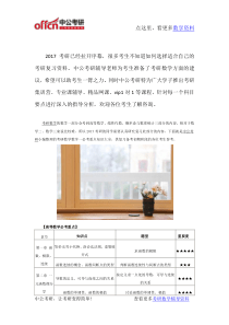 2017考研数学数学一必考重点知识大全