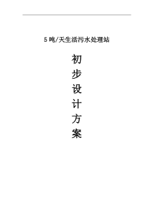 5吨污水处理方案