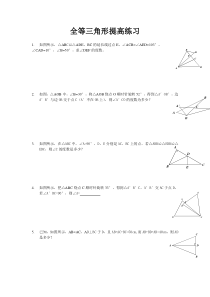 新人教版八年级上《全等三角形》提高练习及答案