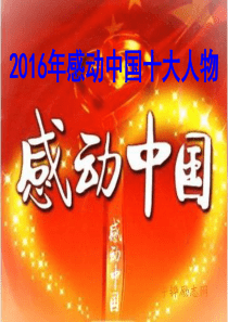 2016年感动中国十大人物.