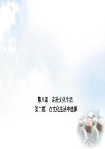 2015-2016学年高中政治专题8.2在文化生活中选择课件新人教版必修3