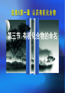 选修5有机化合物的命名