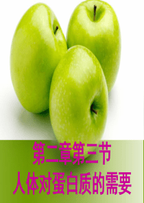 22人体对蛋白质的需要