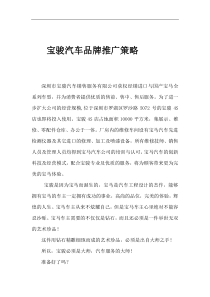 宝骏汽车品牌推广策略（DOC 28页）