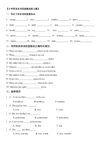 小学英语---可数名词复数的练习题