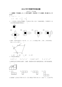 2014年中考数学冲刺试题