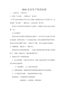 2016安全生产培训内容